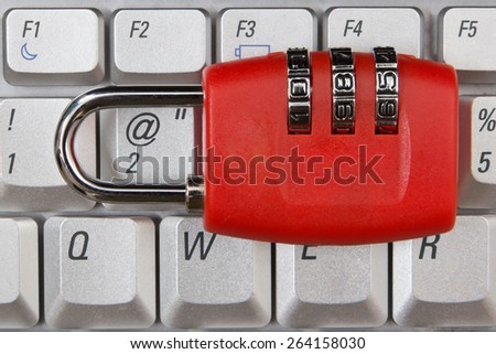 combination lock on key board