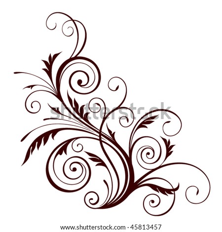 Floral Design on Vector Floral Design Element   45813457   Shutterstock