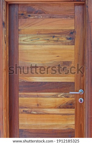 Door in Home Made From Natural Wood