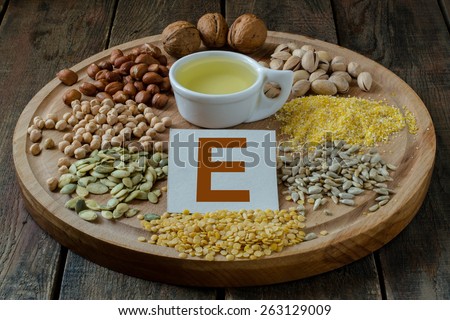Foods containing vitamin E: oil, peas, lentils, corn, peanuts, pistachios, walnuts, sunflower seeds and pumpkin