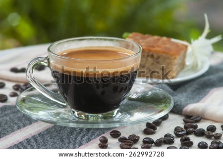 Black Coffee with Cake