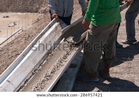 Construction worker Working in the heat,