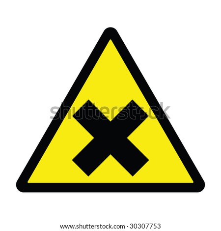 Chemical Waste Hazard Sign