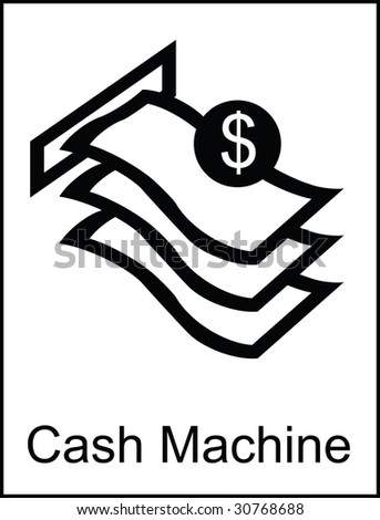 Cash Machine Public Information Sign Dollar