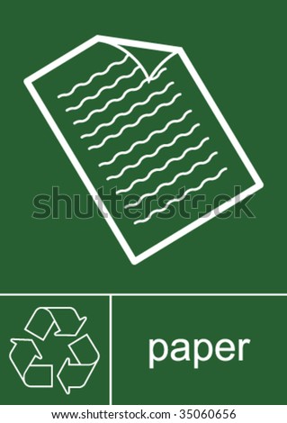 Recycling Sign Paper