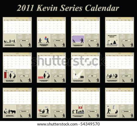 2011 calendar month by month. stock vector : 2011 Kevin