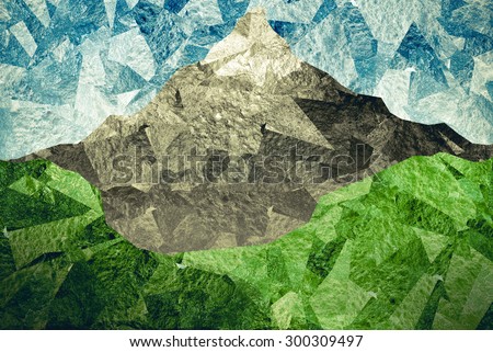 Abstract drawing. Mountain