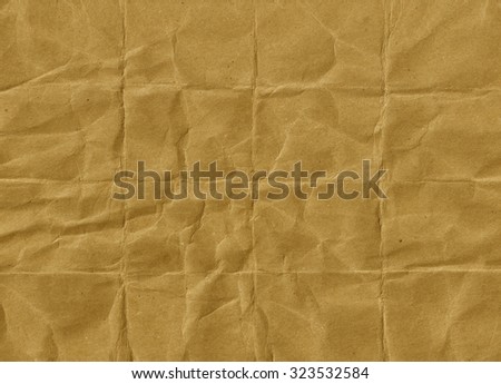 Brown crumpled paper. paper background. old paper. Vintage paper texture