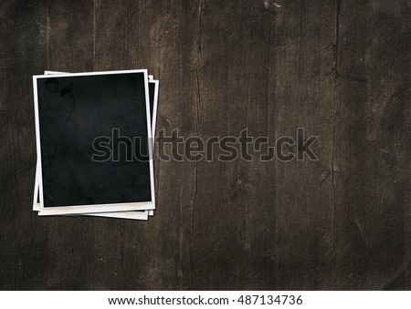 Photo on wooden background
