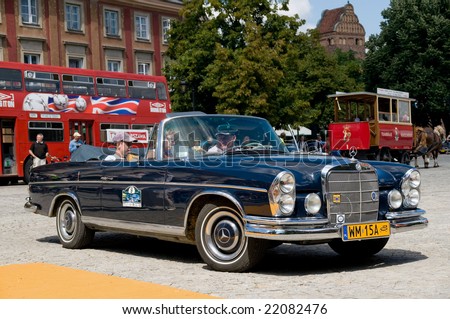 stock photo WARSAW JULY 7 1967 MercedesBenz W112 on Car Competition