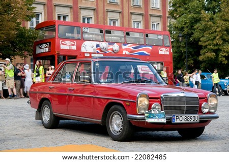 stock photo WARSAW JULY 7 1974 Mercedes W115 240D on Car Competition 