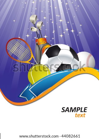 Sports Background Stock Vector Illustration 44082661 : Shutterstock