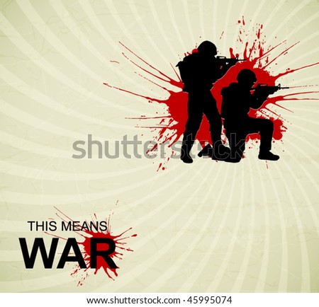 Soldiers At War. stock vector : soldiers at war