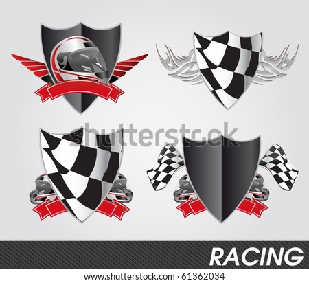 Auto Racing Plaques on Racing Signs Stock Vector 61362034   Shutterstock
