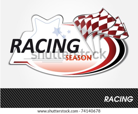 Auto Racing Plaques on Racing Sign   Vector Illustration   74140678   Shutterstock