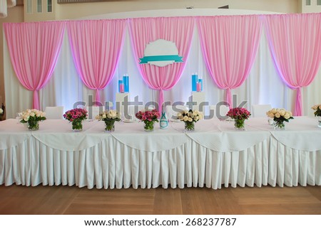 View of wedding place with empty seats