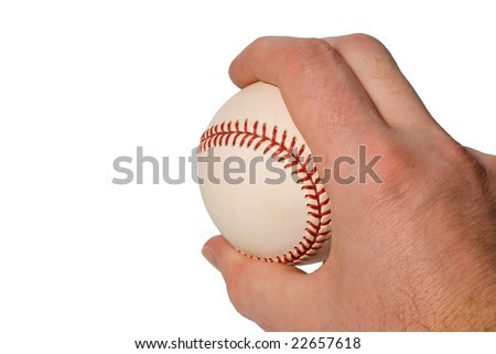 holding baseball