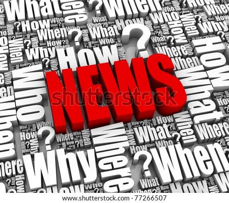 Group of news related 3D words Part of a series. Group of news related 3D words Part of a series.
