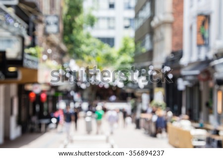 The blurred city street at day, Auckland New Zealand