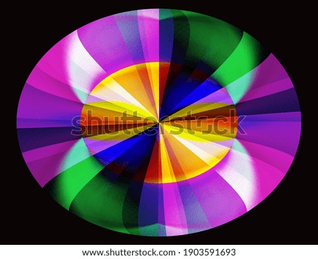 Bright multi-color abstract rainbow circle