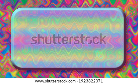 An abstract 3d iridescent neon rectangle shape background image.