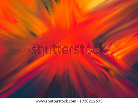 Hand drawn digital illustration or drawing of an abstract colorful fire