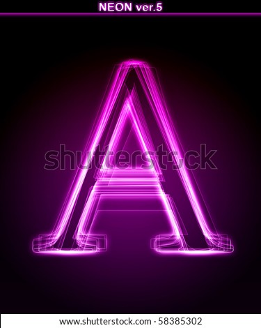 Glowing neon letter on black background Letter A Full font in portfolio Search by neon pink font Glowing neon letter on black background Letter A Full font in portfolio Search by neon pink font