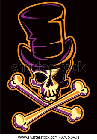 Alphonse B. Clyde  Stock-vector-skull-with-top-hat-87063401