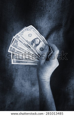 US money in hand