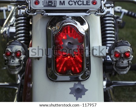 Motorcycle Brake Light with Skulls