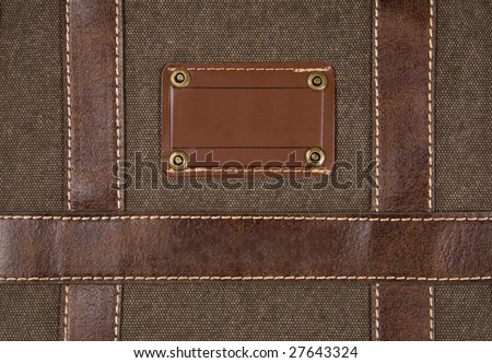 Canvas and leather background with copy-space
