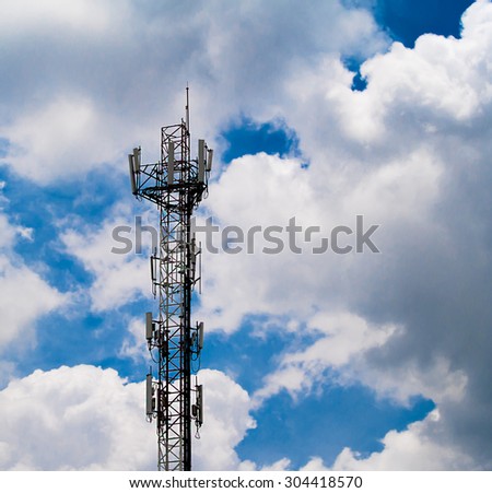 Phone mast signal, in Thailand.