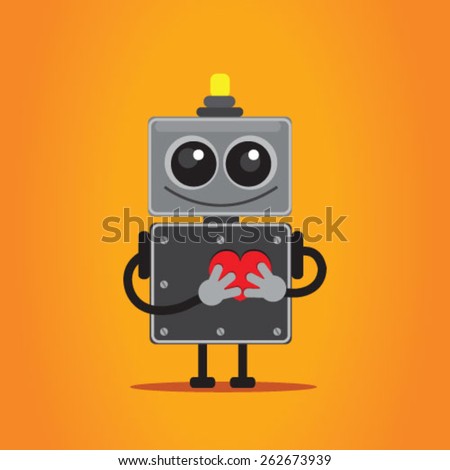 Iron cute robot in love Iron cute robot in love
