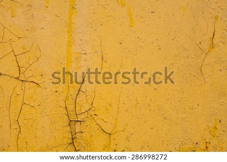 texture of cracked yellow paint on metal 5