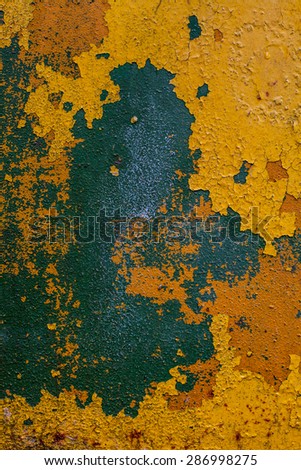texture of cracked yellow paint on metal 9