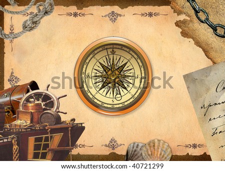 Pirate treasures background