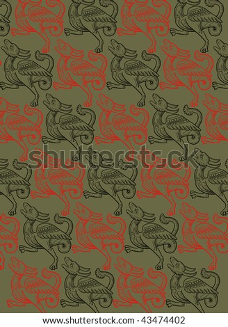 Dragon pattern background