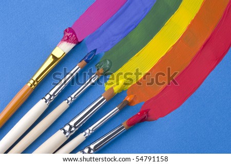 Brushies paint rainbow