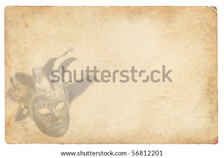 Grunge background with venice mask