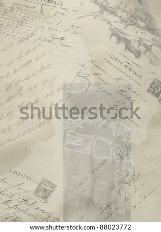 Old paper with elegant calligraphy