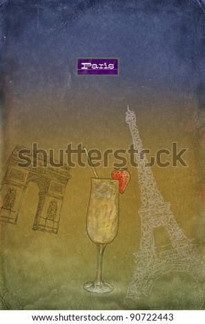 Paris theme background