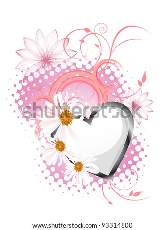 floral heart design