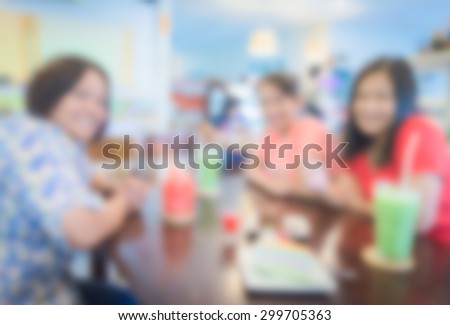 blurred background people bakery shop