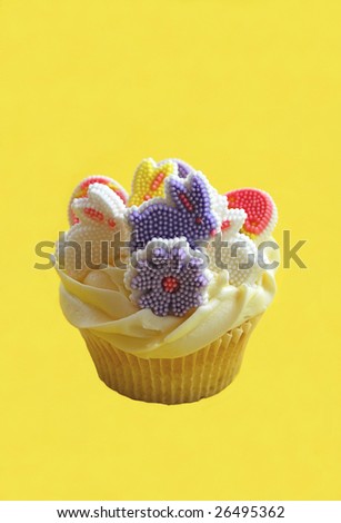 simple easter bunny cupcakes. stock photo : Easter Bunny