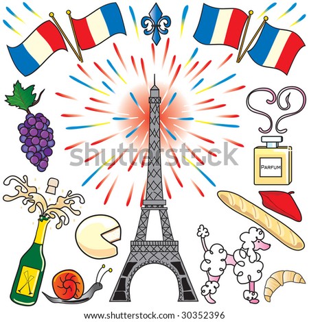 eiffel tower cartoon. with the Eiffel Tower,