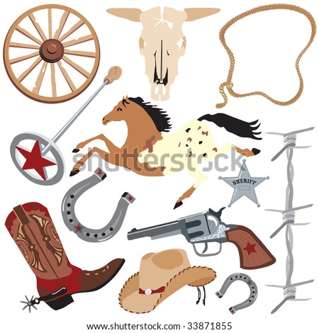 horseshoes clip art. stock vector : Cowboy clip art