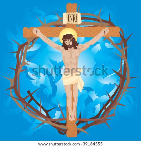 Pics Of Jesus In Heaven. stock photo : Jesus nailed to