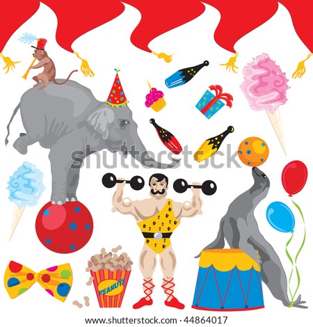 Circus Birthday Cakes on Birthday Party Hat Clip Art