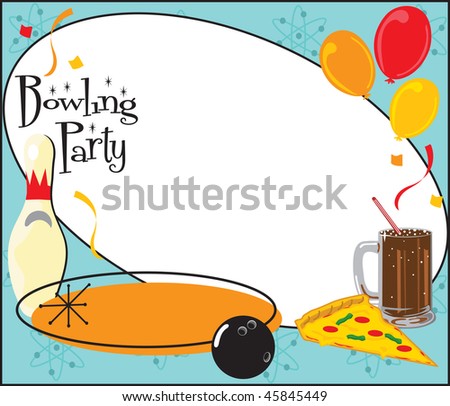 Bowling Birthday Party Invitations on Or Adult Bowling Birthday Party Or Team Party Invitation 45845449 Jpg