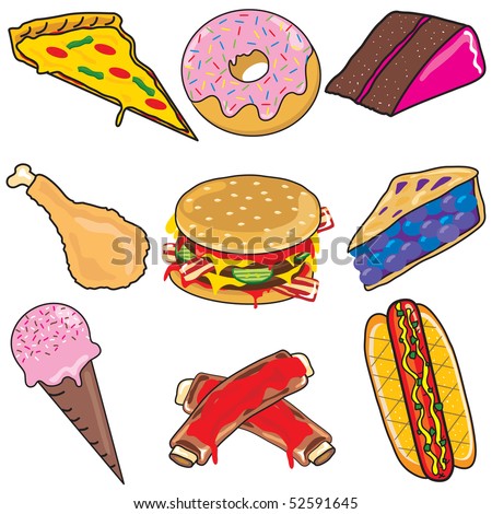 Clipart Cartoon Food. Unhealthy+food+clipart